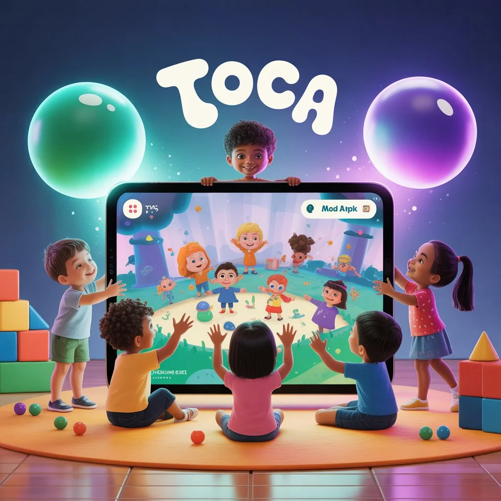Toca Boca Mod APK 2025 – Features, Benefits & Safety Tips for Kids 4 Kids-playing-Toca-Boca-Mod-APK-offline